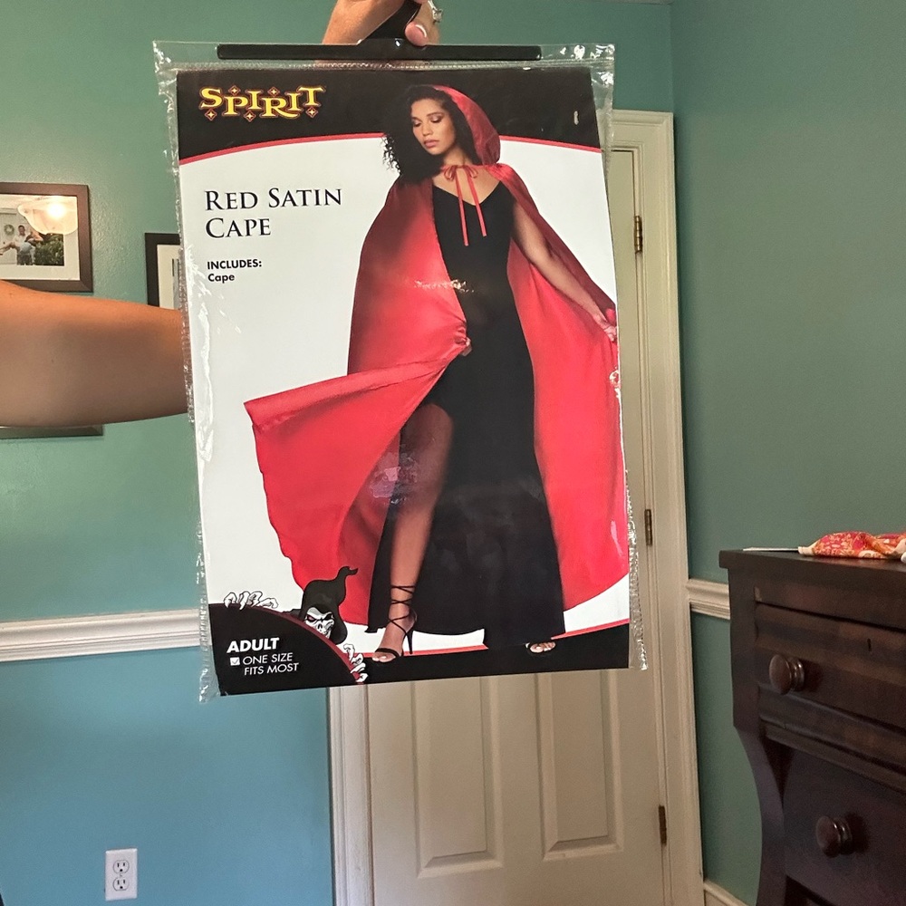 Spirit Red Satin Cape
